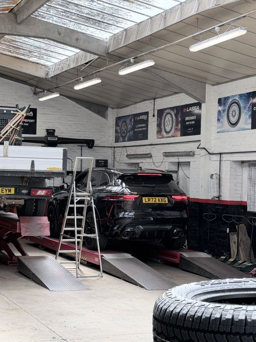 Lister Stealth — Rear three-quarter in the workshop